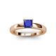 2 - Kyle Princess Cut Blue Sapphire Solitaire Engagement Ring 