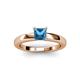 2 - Kyle Princess Cut Blue Topaz Solitaire Engagement Ring 