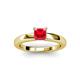2 - Kyle Princess Cut Red Garnet Solitaire Engagement Ring 