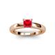 2 - Kyle Princess Cut Red Garnet Solitaire Engagement Ring 