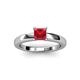 2 - Kyle Princess Cut Ruby Solitaire Engagement Ring 