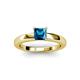 2 - Kyle Princess Cut Blue Diamond Solitaire Engagement Ring 