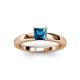 2 - Kyle Princess Cut Blue Diamond Solitaire Engagement Ring 