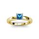2 - Kyle Princess Cut Blue Topaz Solitaire Engagement Ring 