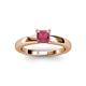2 - Kyle Princess Cut Rhodolite Garnet Solitaire Engagement Ring 