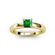 2 - Kyle Princess Cut Emerald Solitaire Engagement Ring 