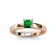 2 - Kyle Princess Cut Emerald Solitaire Engagement Ring 