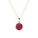 1 - Sheryl 6.00 mm Ruby Solitaire Pendant 