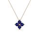 1 - Anthea Blue Sapphire Floral Pendant 
