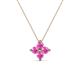 1 - Anthea Pink Sapphire Floral Pendant 