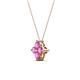 3 - Anthea Pink Sapphire Floral Pendant 
