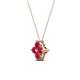 3 - Anthea Ruby Floral Pendant 