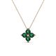 1 - Anthea Emerald Floral Pendant 