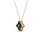 3 - Anthea Emerald Floral Pendant 