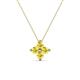 1 - Anthea Yellow Sapphire Floral Pendant 