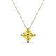 1 - Anthea Yellow Sapphire Floral Pendant 