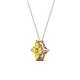 3 - Anthea Yellow Sapphire Floral Pendant 