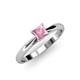 4 - Celine Princess Cut Pink Tourmaline Solitaire Engagement Ring 