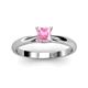 3 - Celine Princess Cut Pink Tourmaline Solitaire Engagement Ring 