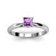 3 - Celine Princess Cut Amethyst Solitaire Engagement Ring 