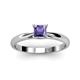 3 - Celine Princess Cut Iolite Solitaire Engagement Ring 