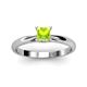 3 - Celine Princess Cut Peridot Solitaire Engagement Ring 