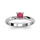3 - Celine Princess Cut Rhodolite Garnet Solitaire Engagement Ring 