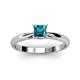 3 - Celine Princess Cut London Blue Topaz Solitaire Engagement Ring 