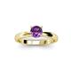 2 - Adsila Amethyst Solitaire Engagement Ring 