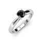 3 - Adsila Black Diamond Solitaire Engagement Ring 