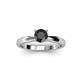 2 - Adsila Black Diamond Solitaire Engagement Ring 