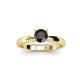 2 - Adsila Black Diamond Solitaire Engagement Ring 