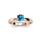 2 - Adsila Blue Diamond Solitaire Engagement Ring 