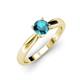 3 - Adsila London Blue Topaz Solitaire Engagement Ring 