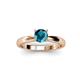 2 - Adsila London Blue Topaz Solitaire Engagement Ring 