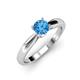3 - Adsila Blue Topaz Solitaire Engagement Ring 