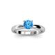 2 - Adsila Blue Topaz Solitaire Engagement Ring 