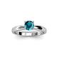 2 - Adsila London Blue Topaz Solitaire Engagement Ring 
