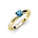3 - Adsila Princess Cut Blue Topaz Solitaire Engagement Ring 