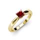 4 - Adsila Princess Cut Red Garnet Solitaire Engagement Ring 