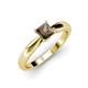 4 - Adsila Princess Cut Smoky Quartz Solitaire Engagement Ring 