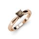 4 - Adsila Princess Cut Smoky Quartz Solitaire Engagement Ring 