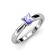 4 - Adsila Princess Cut Tanzanite Solitaire Engagement Ring 