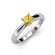 3 - Adsila Princess Cut Citrine Solitaire Engagement Ring 