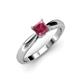 3 - Adsila Princess Cut Rhodolite Garnet Solitaire Engagement Ring 