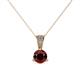 1 - Florin Red Garnet and Diamond Pendant 