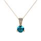 1 - Florin London Blue Topaz and Diamond Pendant 