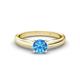 Adsila Blue Topaz Solitaire Engagement Ring 