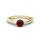 Adsila Red Garnet Solitaire Engagement Ring 