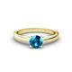 Adsila Blue Diamond Solitaire Engagement Ring 